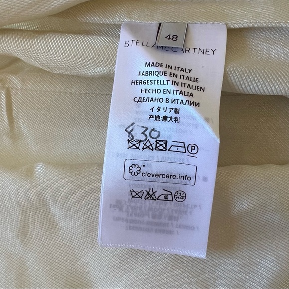 Stella McCartney Becka Single-Breasted Jacket Vest, Off White, Size 12 - Picture 12 of 16